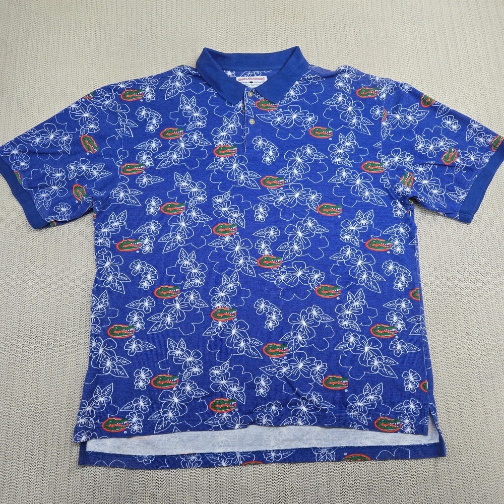 Boca Classics Florida Gators Shirt Mens XL Blue AOP Short Sleeve SEC Football